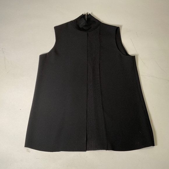 Vince.Black Sleeveless Mock Neck Top - Picture 1 of 7
